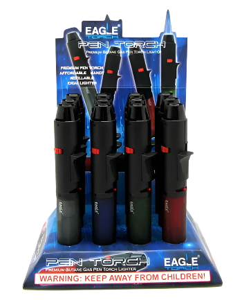 Eagle Torch Premium Butane Gas Pen PT132P Lighter 12Pcs