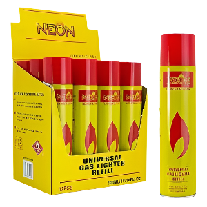 12 cans Neon Butane Ultra Premium Refined Universal Refill Lighter Cans 300ml