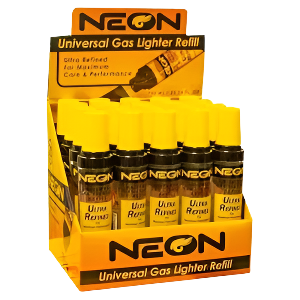 Neon Universal Gas Lighter Refill Butane Gas 20ct